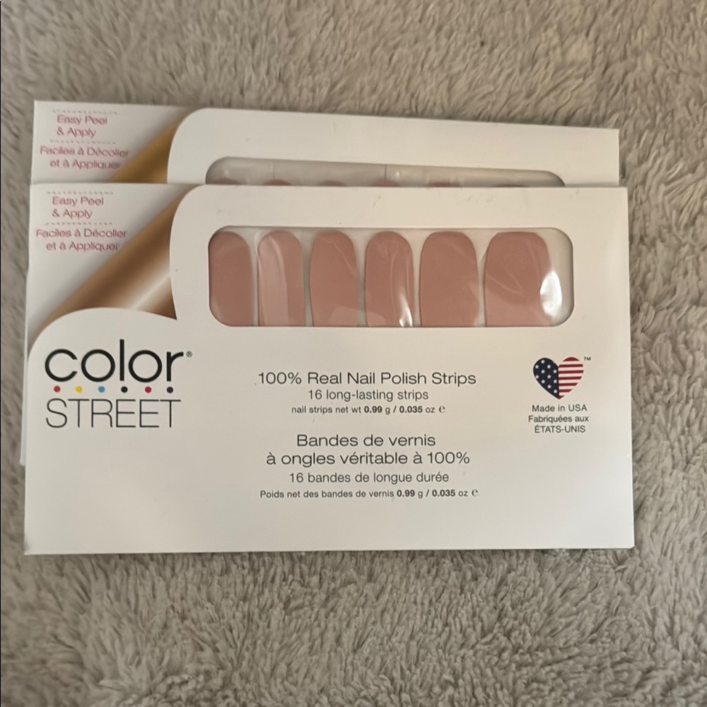Color Street Pink Shimmer Nail Polish Strips
